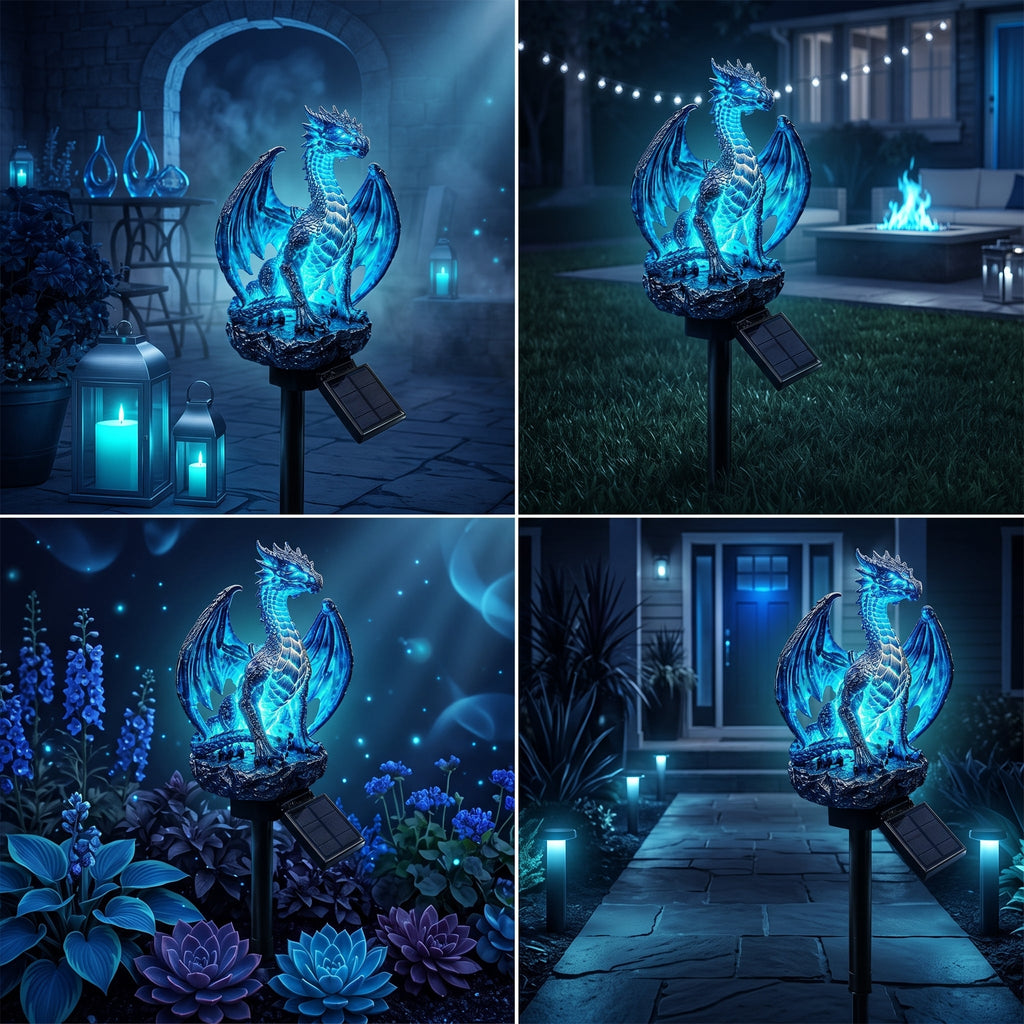 Solar-Powered Dragon Lamp