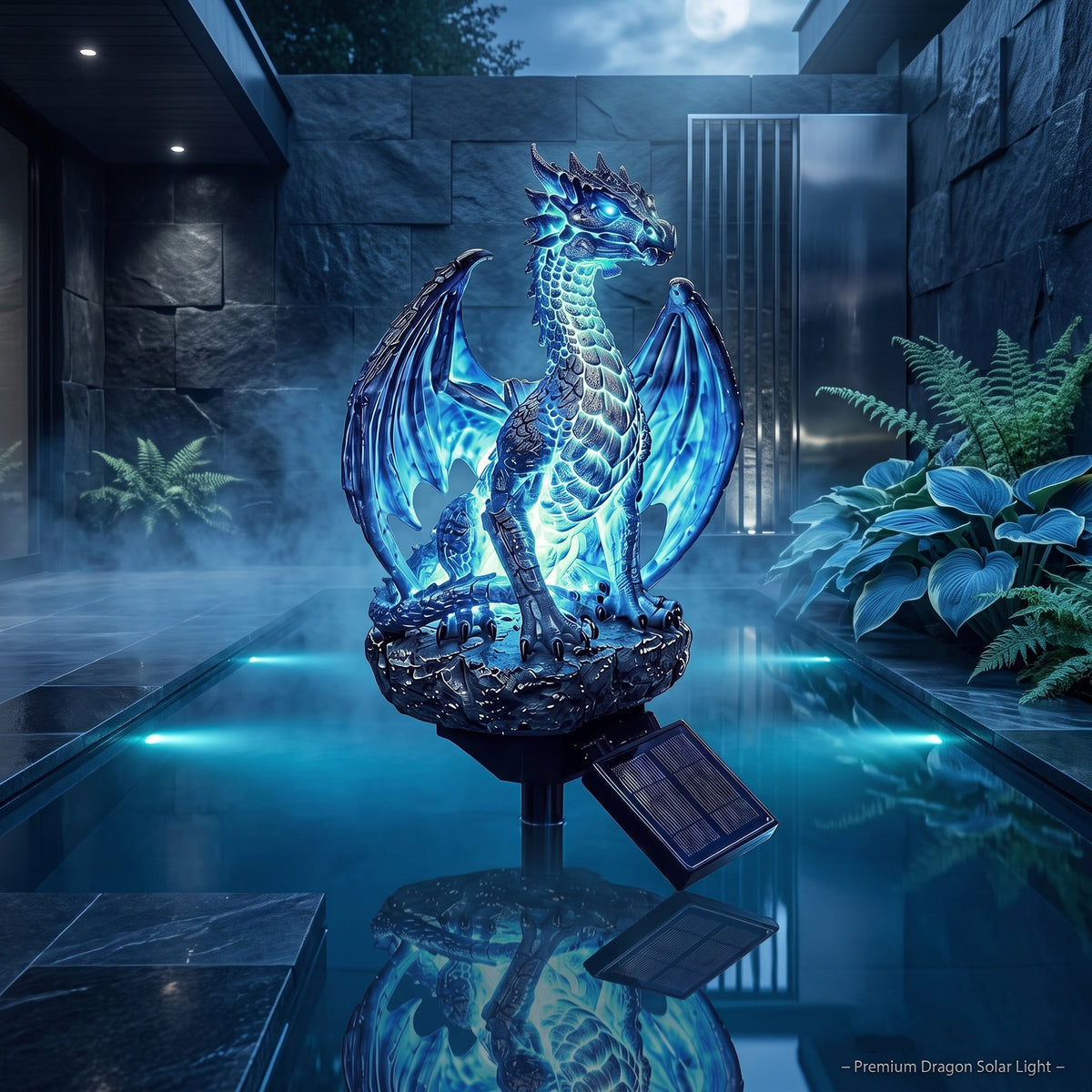 Solar-Powered Dragon Lamp