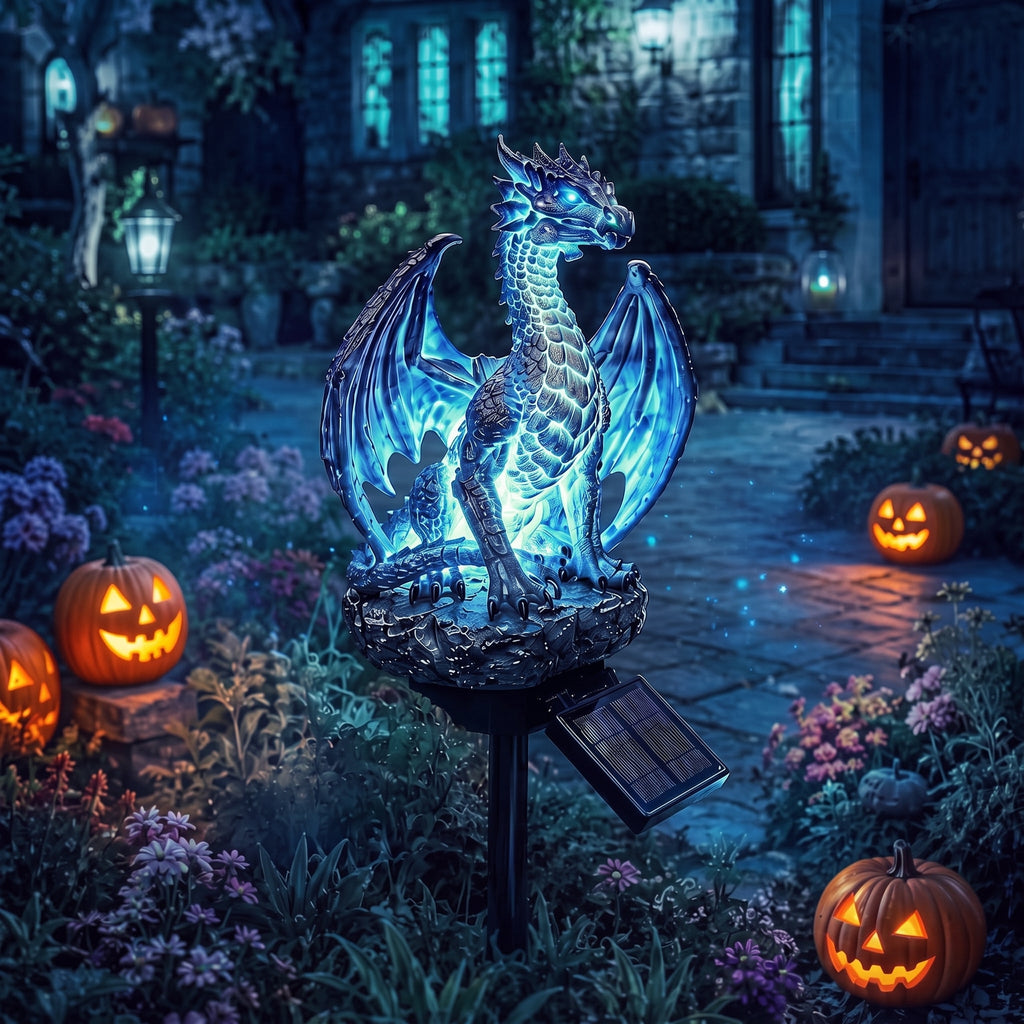 Solar-Powered Dragon Lamp