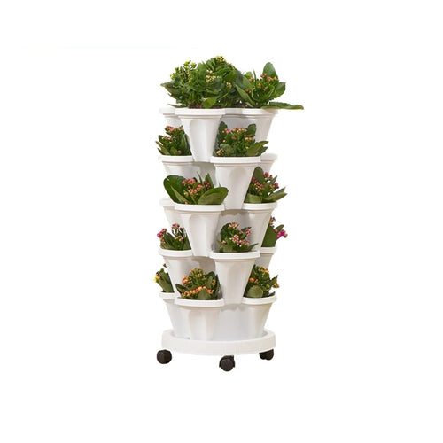 (1+1 FREE) Vertical Stacking Plant Pots