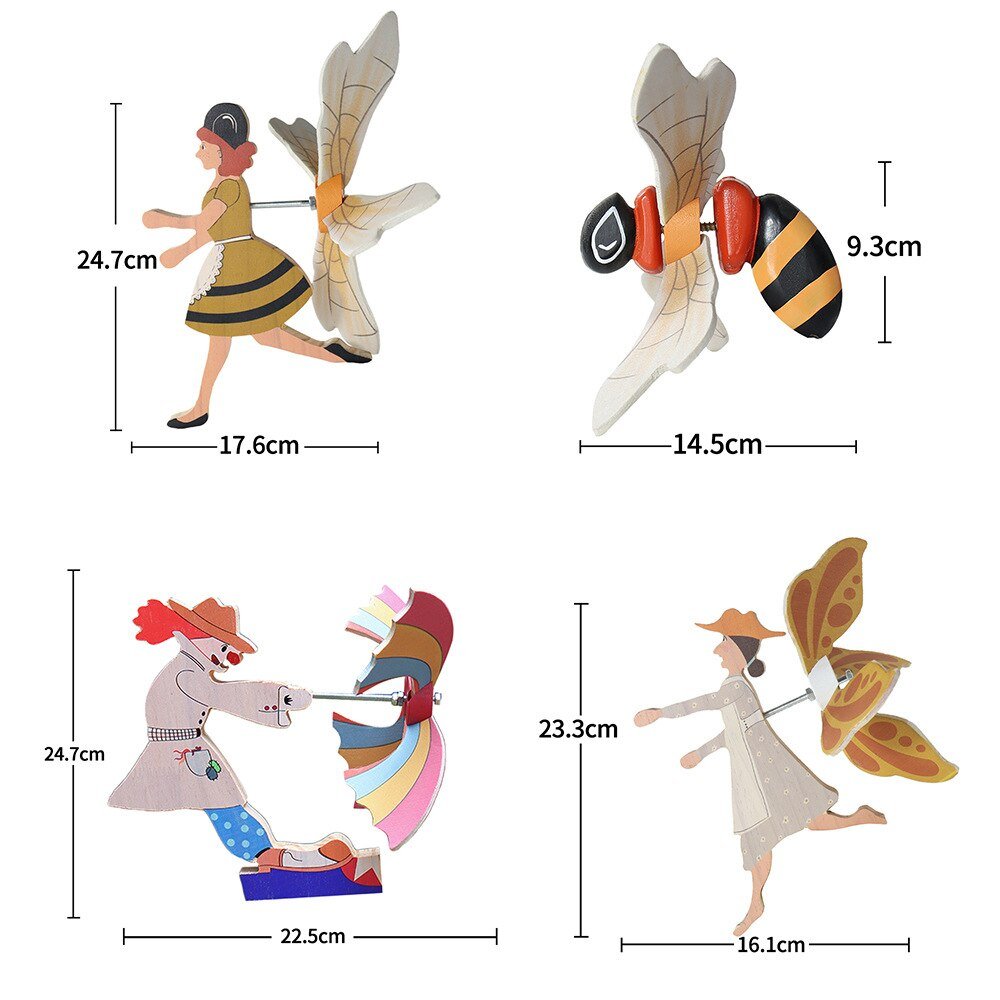 Miss Bee Garden Art Decor Whirligigs Wind Spinners